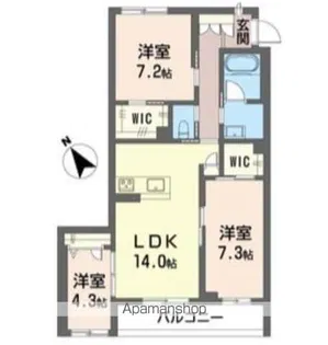 ティエンポ フェリズⅠ【3階】の間取り