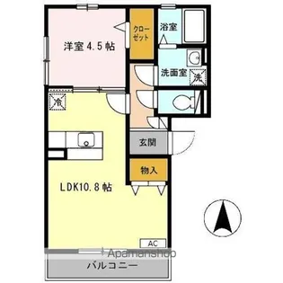 メゾン・ド・セリジェ【201号室】の間取り