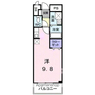 パークサイド今里【401号室】の間取り