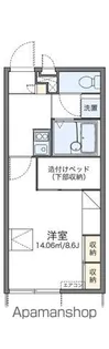 レオパレスミドリノB【1階】の間取り