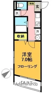 アベニール東松原【105号室】の間取り