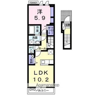 カーサ クオーレ【2階】の間取り