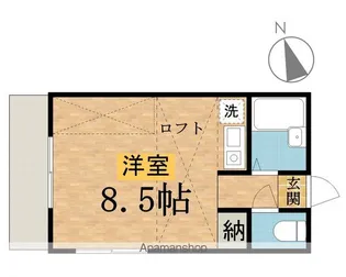ローズヴィラ明神町【1階】の間取り