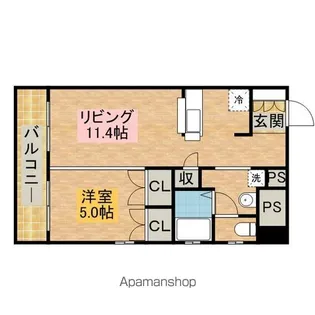パストラーレ米長【5階】の間取り
