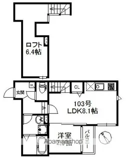 グランヒル九産大前【1階】の間取り