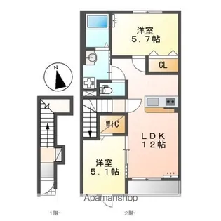 エンリッチ【2階】の間取り