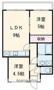 クロノス高尾SOUTH【102号室】の間取り