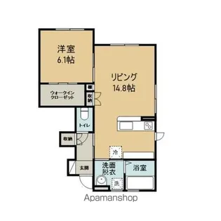 FLECHIR A棟【103号室】の間取り