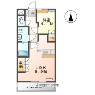 クレシアB【1階】の間取り