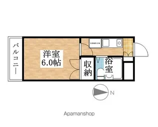 メゾンドツインクル【1階】の間取り