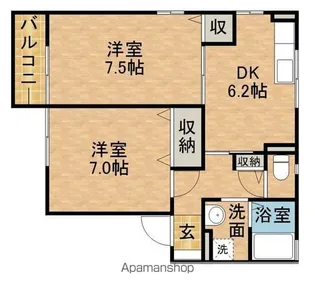 メルヴェイユ【2階】の間取り
