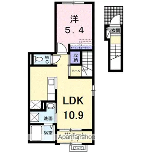 ベルセレーネ成和【2階】の間取り