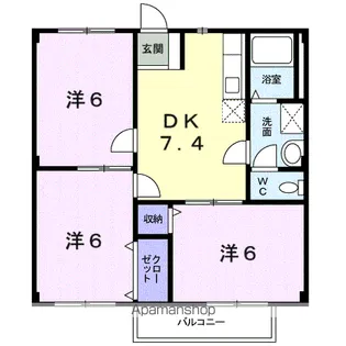 ニューシティ塩田町B【1階】の間取り