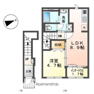 シャンブッシュ【2階】の間取り
