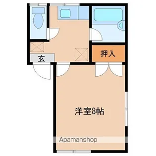 八木山ハイツ(西側)【1階】の間取り