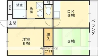 エトワールヴィルーR八尾末広町【101号室】の間取り