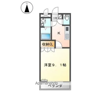 VILLA 花水木【101号室】の間取り