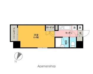プラウドフラット五橋【2階】の間取り