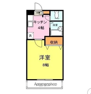 ウェルタウンみわ 2号館【404号室】の間取り