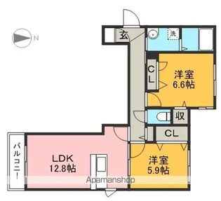 ベレオ・コンチェルト【1階】の間取り