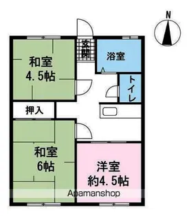 シティハイム白砂【B202号室】の間取り