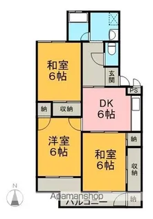 城山マンション【301号室】の間取り