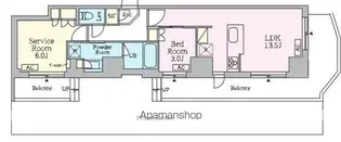 クレストコート旗の台【1階】の間取り