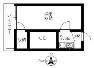 レオパレス小田井【104号室】の間取り