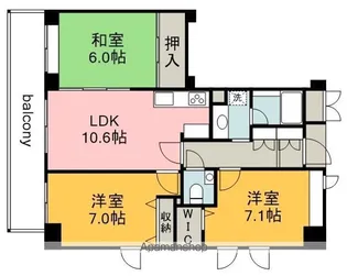 アーバンフラッツつつじヶ丘【3階】の間取り