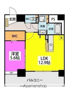 リバーサイド大濠【4階】の間取り