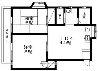 エンゼルハイツ【B202号室】の間取り