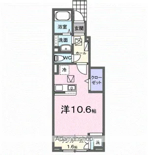 ディーア・レオラ【1階】の間取り