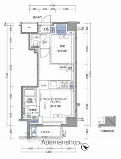 ラティエラ横濱大通り公園【4階】の間取り