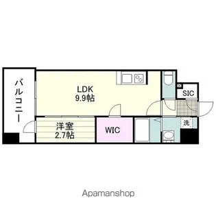 SーRESIDENCE 小川町【1108号室】の間取り