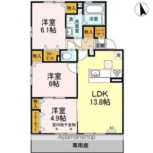 アヴァンス【1階】の間取り