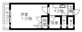 パレスグリーン【302号室】の間取り