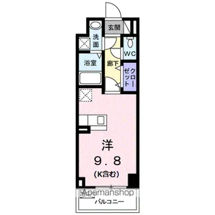 グランディー曲金【1階】の間取り