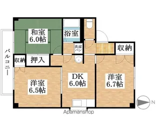 ドミールNAMU【201号室】の間取り