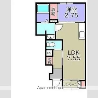 グッドライフステージ清水【101号室】の間取り