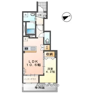 ヴェルニース【106号室】の間取り