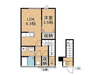 コンフォルト浅岸【205号室】の間取り