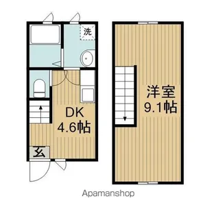 IKKA西牟田【A102号室】の間取り