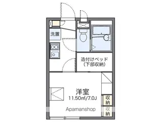 レオパレス小郡インター【2階】の間取り