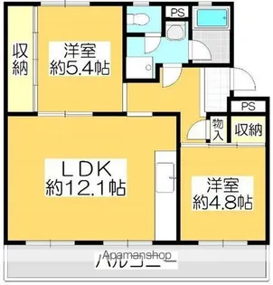 ヴィラナリー屋島【5階】の間取り