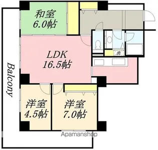 ガーデンテラス函館(GARDEN TERRACE 函館)【3階】の間取り