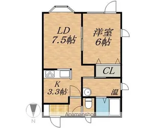 1LDKの間取り画像