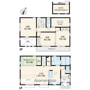 東京都八王子市散田町4丁目【一戸建】の間取り