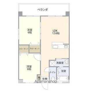 ウィング伊覇【102号室】の間取り