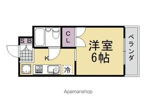 セラ中川【401号室】の間取り