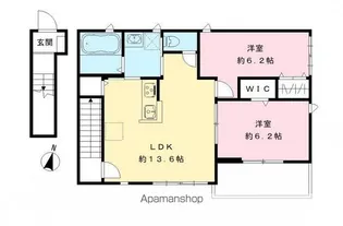 パルティシオン【202号室号室】の間取り